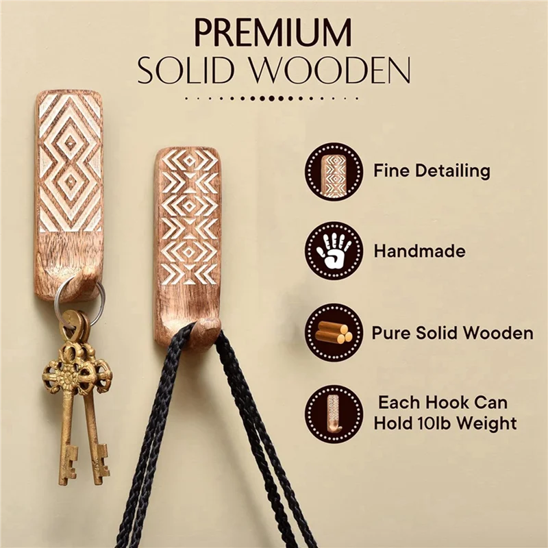 Неразрушающие деревянные настенные крючки в упаковке ABPR-6 — клейкие настенные крючки — декоративные настенные крючки в стиле бохо
Неразрушающие деревянные настенные крючки в упаковке ABPR-6 — клейкие настенные крючки — декоративные настенные крючки в стиле бохо