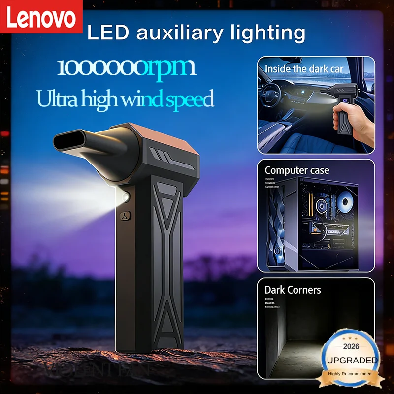Lenovo USB-C Multi functional Turbofan 1 million RPM High speed Car Dust Removal Barbecue Combustion Electronic Cleaning Integra
Lenovo USB-C Multi functional Turbofan 1 million RPM High speed Car Dust Removal Barbecue Combustion Electronic Cleaning Integra