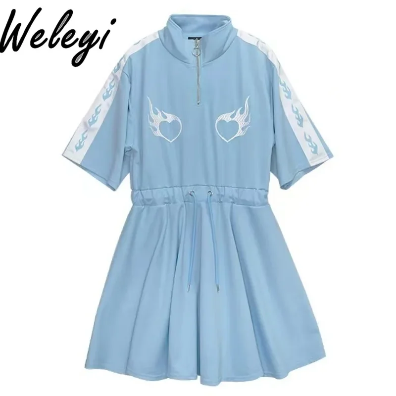 japanese Y2k Cute Dresses Woman 2024 Summer Fashion New Subculture Embroidery Half Sleeve Sports School Uniform Sweater Dress
japanese Y2k Cute Dresses Woman 2024 Summer Fashion New Subculture Embroidery Half Sleeve Sports School Uniform Sweater Dress
