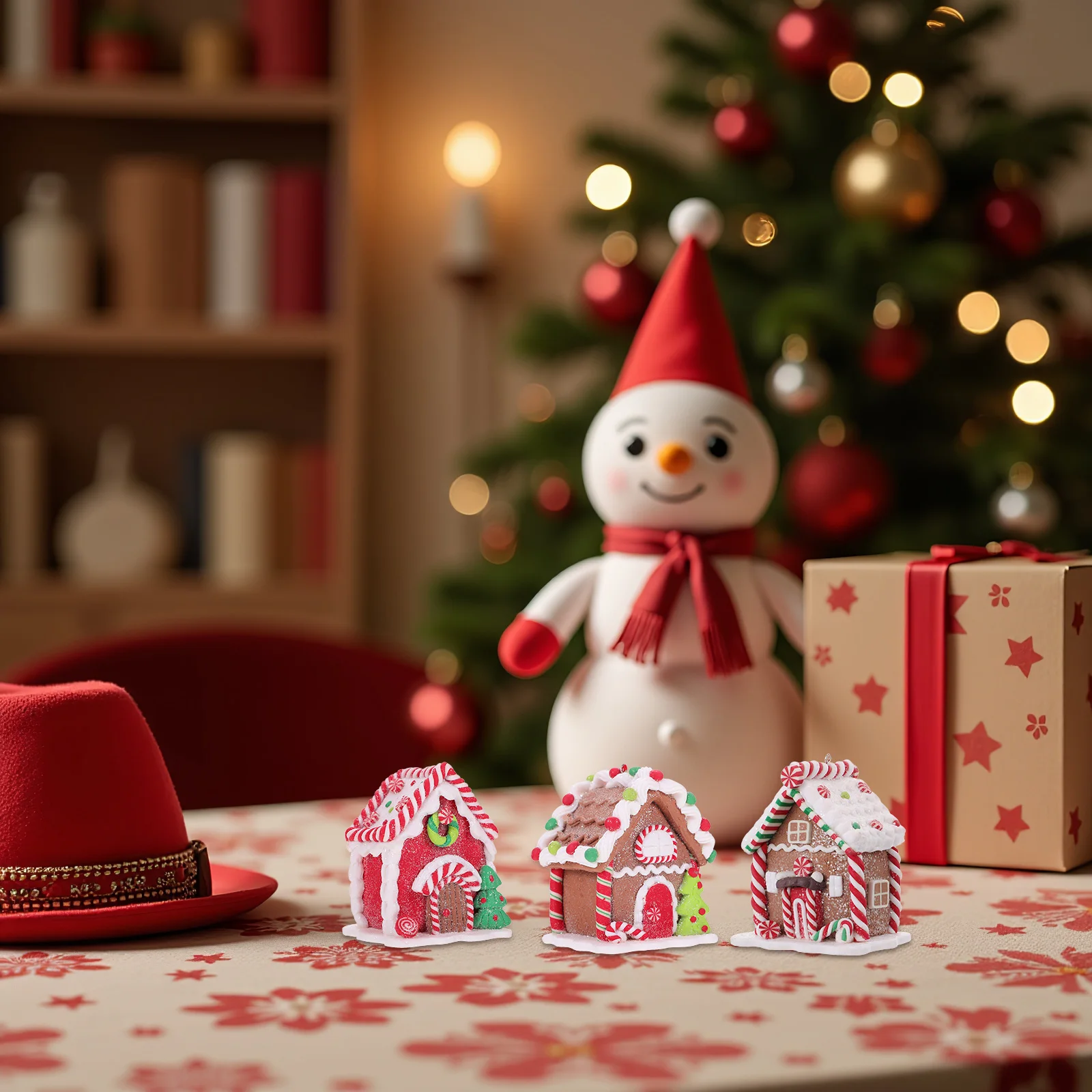 3Pcs Clay Gingerbread Ornaments Miniature Christmas Decor with Red Ribbon for Xmas Tree Hanging Party Scene
3Pcs Clay Gingerbread Ornaments Miniature Christmas Decor with Red Ribbon for Xmas Tree Hanging Party Scene