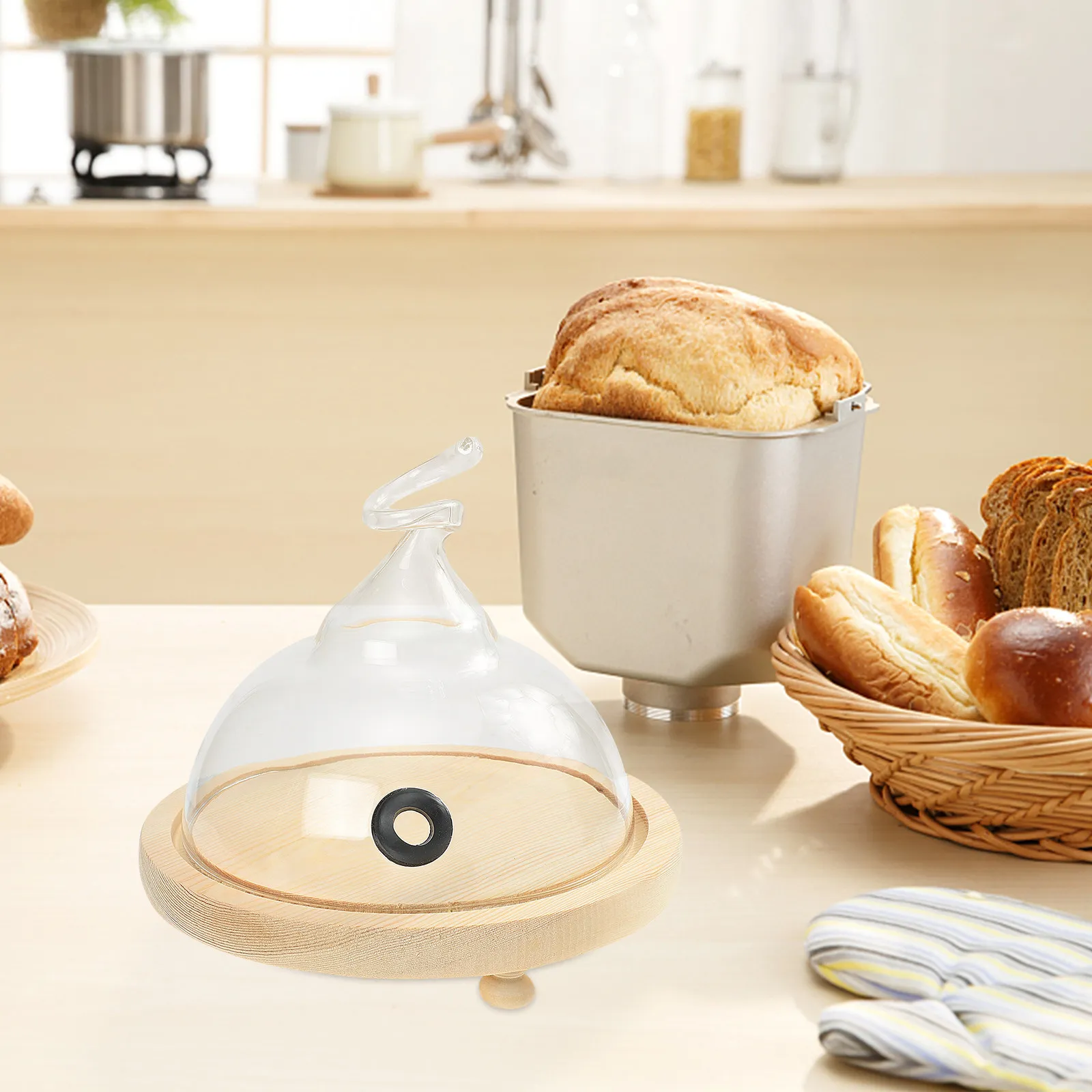 1Set Glass Wood Smoking Food Cover with Base Transparent Dustproof Flyproof Dessert Cake Bread Serving Protector for Home Hotel
1Set Glass Wood Smoking Food Cover with Base Transparent Dustproof Flyproof Dessert Cake Bread Serving Protector for Home Hotel