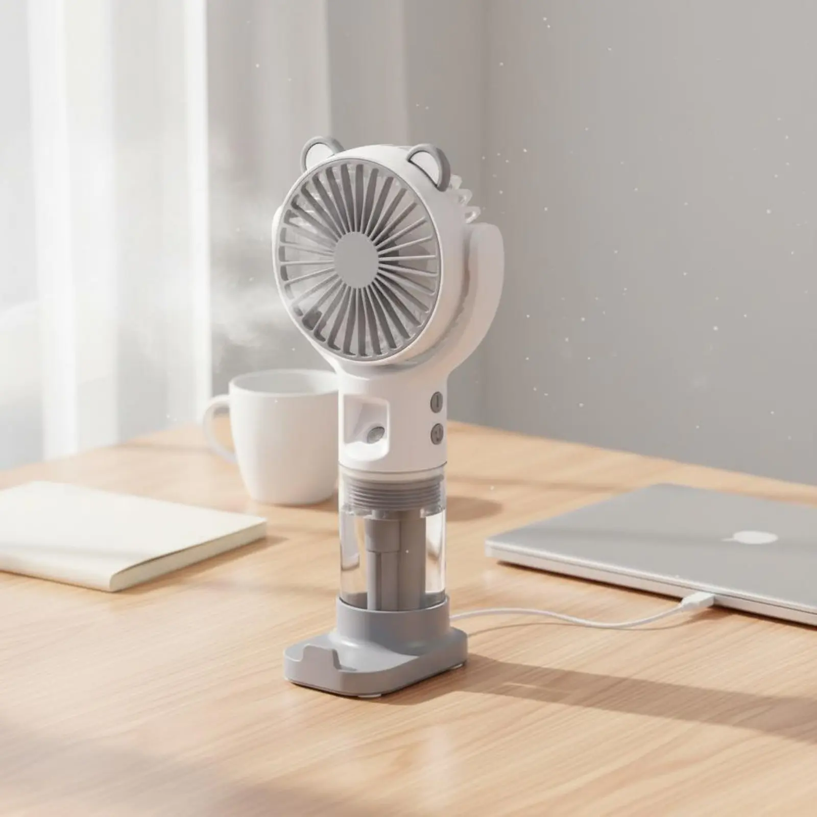 Type-C Spray Fan 3 Wind Speeds Cartoon Creature Desk Fan Individual Appliance Portable for Children
Type-C Spray Fan 3 Wind Speeds Cartoon Creature Desk Fan Individual Appliance Portable for Children