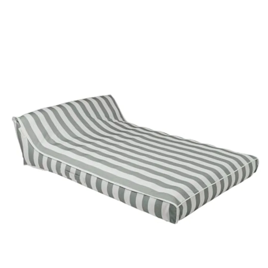 Luxe Double Lounger Floating Pool Lounger for Water and Land Use with Backrest Design in Seagrass Stripe Pattern Made of PVC an
Luxe Double Lounger Floating Pool Lounger for Water and Land Use with Backrest Design in Seagrass Stripe Pattern Made of PVC an