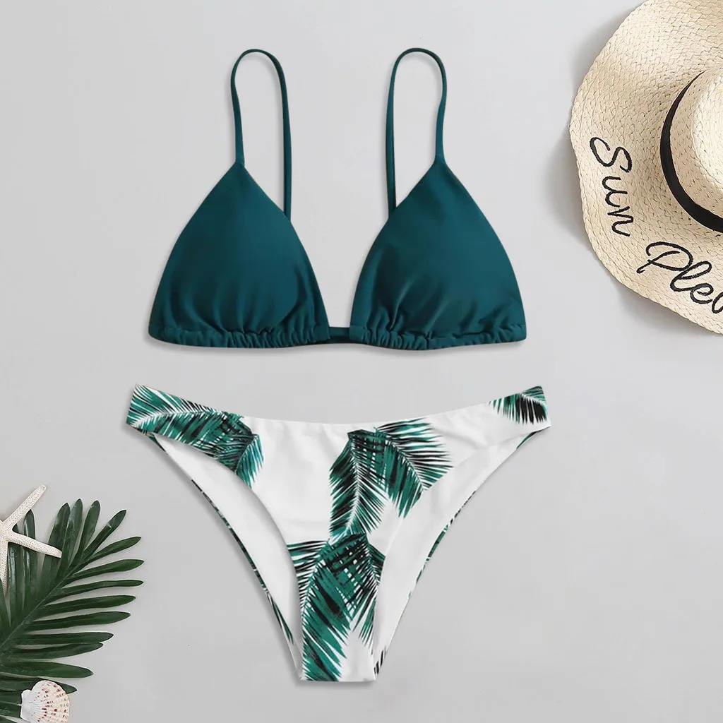 Women Sexy Bikini Set Two Pieces Swimsuit Leaf Print Swimwear Female Swimwear Summer Beach Bathing Suit Brazilian Swimming Suit
Women Sexy Bikini Set Two Pieces Swimsuit Leaf Print Swimwear Female Swimwear Summer Beach Bathing Suit Brazilian Swimming Suit