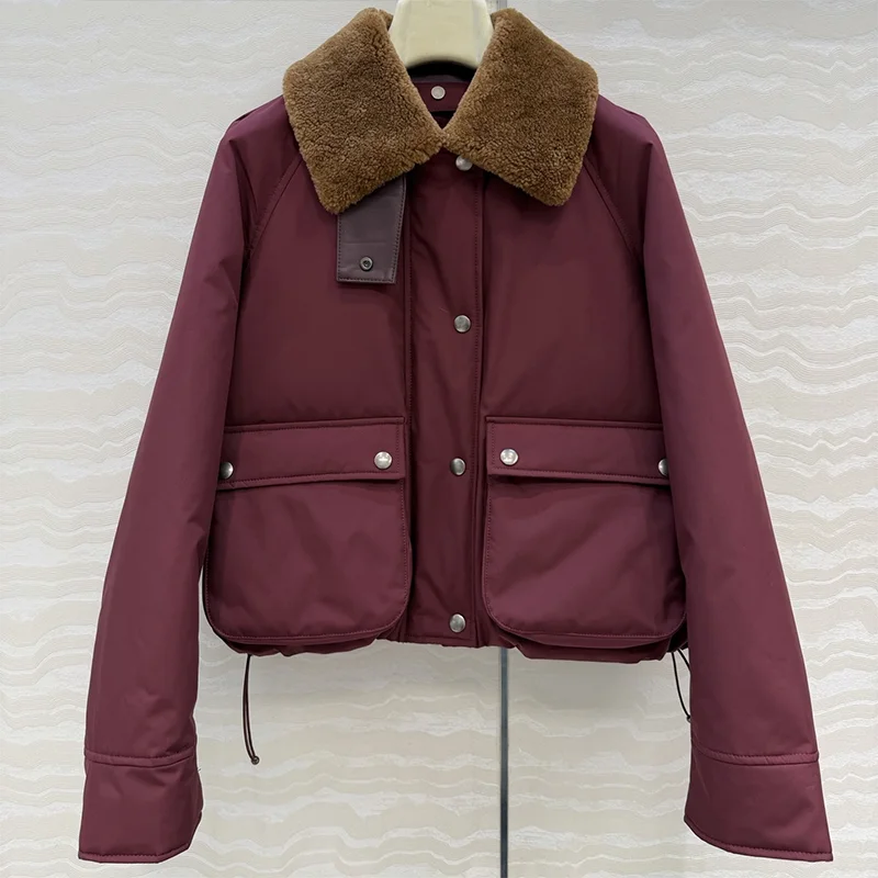 Высококачественный женский пуховик из смесовой кожи и шерсти для зимней одежды, пальто простого дизайна 25121852
Высококачественный женский пуховик из смесовой кожи и шерсти для зимней одежды, пальто простого дизайна 25121852