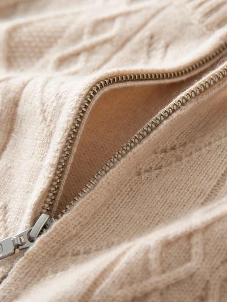 TLOML элегантный женский свитер из 100% кашемира с воротником-стойкой, вязаный кардиган на молнии, осень-зима, офисное женское кашемировое трикотажное пальто 
TLOML элегантный женский свитер из 100% кашемира с воротником-стойкой, вязаный кардиган на молнии, осень-зима, офисное женское кашемировое трикотажное пальто