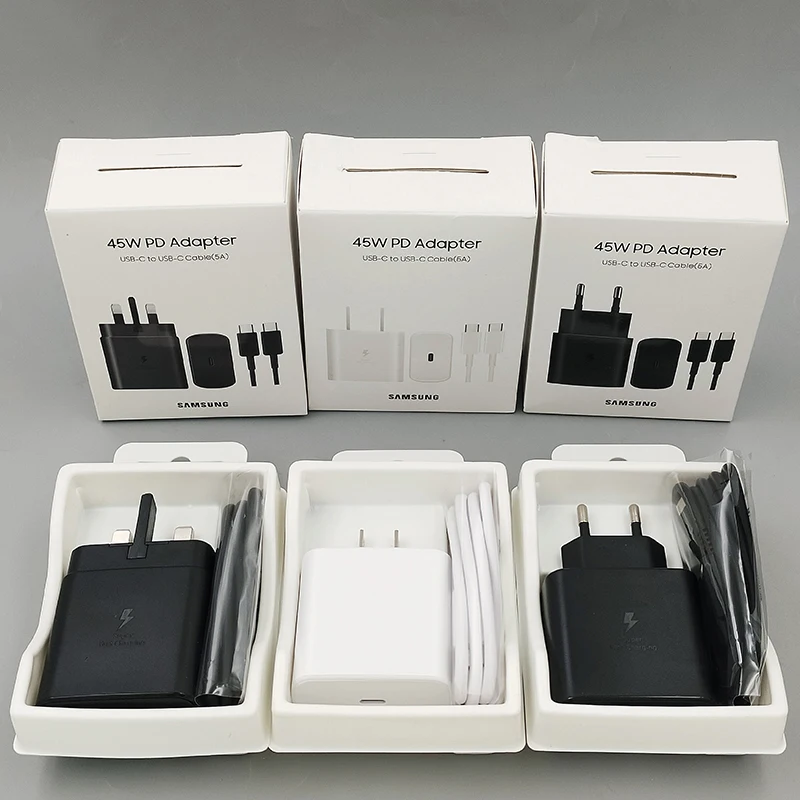 45W Original Samsung Pd Charger Super Fast Charging US EU UK Power Adapter Usb C To Type C Cable For Galaxy S25 S24 S23 Ultra 5G
45W Original Samsung Pd Charger Super Fast Charging US EU UK Power Adapter Usb C To Type C Cable For Galaxy S25 S24 S23 Ultra 5G