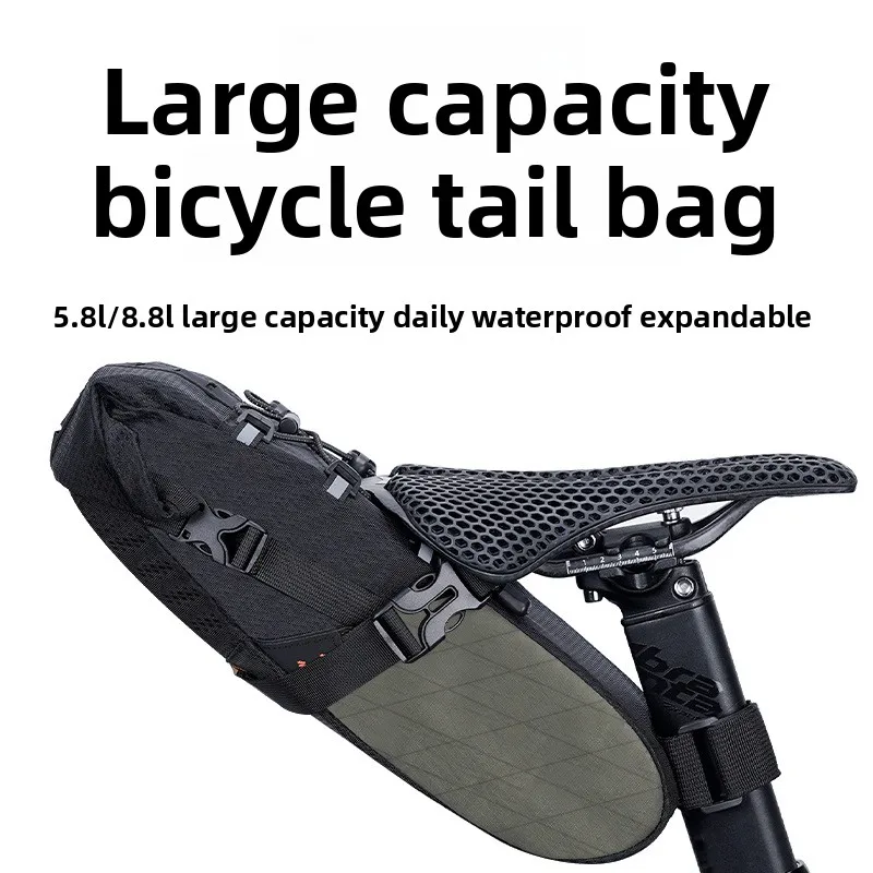 Bicycle large-capacity car bag long-distance riding seat cushion tail bag mountain road gravel car saddle bag cycling equipment
Bicycle large-capacity car bag long-distance riding seat cushion tail bag mountain road gravel car saddle bag cycling equipment