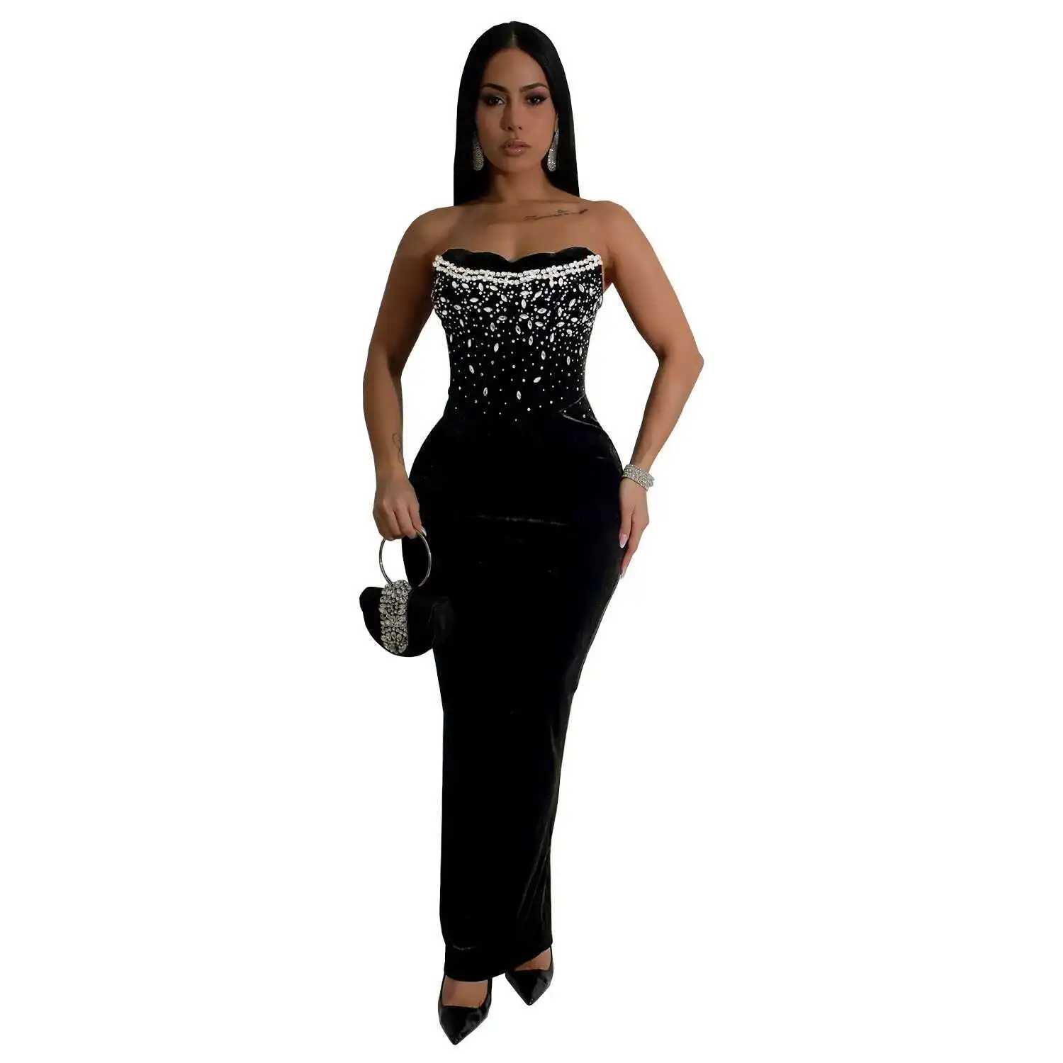 Fashion C7217 Women's One Shoulder Split Iron Diamond Wrapped Hip Dress New Chic 2025 Summer Dress Robe Vestido Women Elegant
Fashion C7217 Women's One Shoulder Split Iron Diamond Wrapped Hip Dress New Chic 2025 Summer Dress Robe Vestido Women Elegant