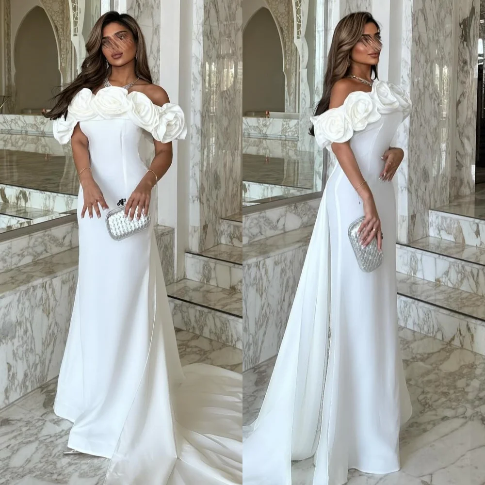 Customized Intricate Matching Jersey Handmade Flower Pleat Ruched Mermaid Off-the-shoulder Long Dresses Bespoke Occasion Dresses
Customized Intricate Matching Jersey Handmade Flower Pleat Ruched Mermaid Off-the-shoulder Long Dresses Bespoke Occasion Dresses