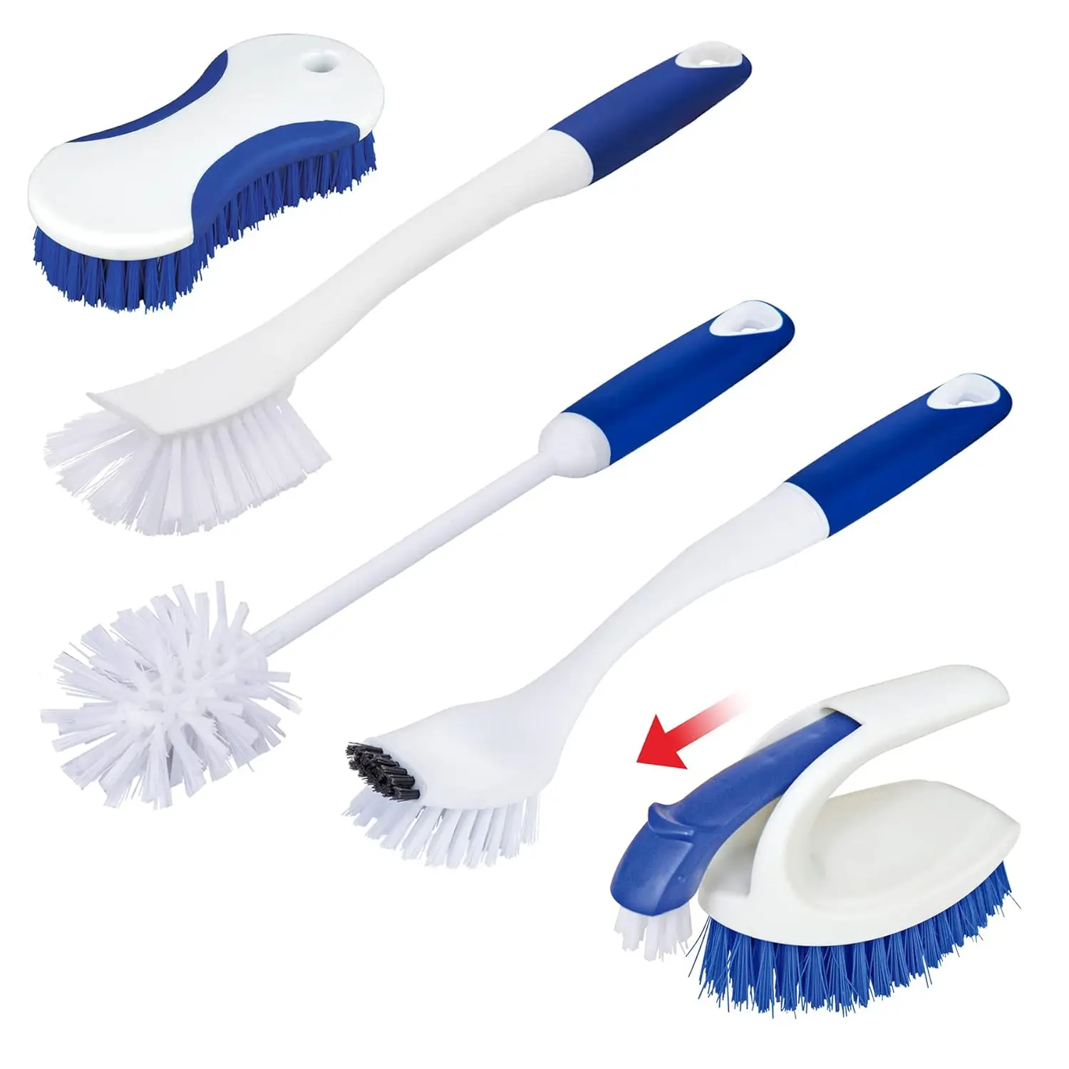 Kitchen Scrub Brush Set with Ergonomic Handle, Deep Cleaning Brushes, 5 Pack (Blue)
Kitchen Scrub Brush Set with Ergonomic Handle, Deep Cleaning Brushes, 5 Pack (Blue)