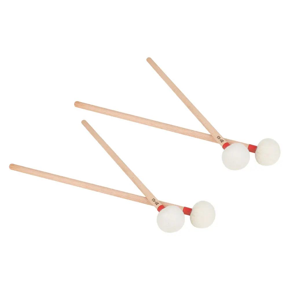 4Pcs Professional Timpani Mallets White Felt Drumsticks Wooden Handles Red Design Rich Resonant Sound for Symphony Bands
4Pcs Professional Timpani Mallets White Felt Drumsticks Wooden Handles Red Design Rich Resonant Sound for Symphony Bands