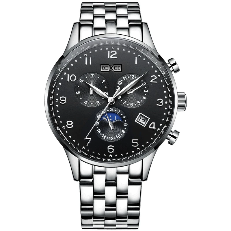 BEXEI Автоматические механические мужские часы из нержавеющей стали 316L для бизнеса
BEXEI Автоматические механические мужские часы из нержавеющей стали 316L для бизнеса