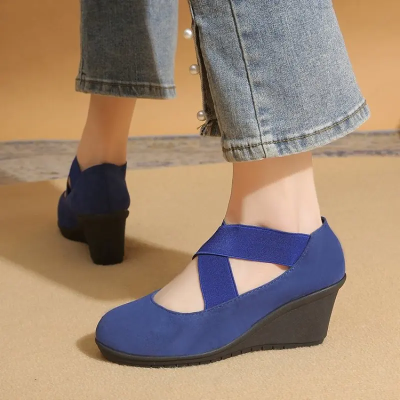 2024 NEW Shoes Women Ankle Cross Strap High Heel Pumps Shoes Female Platform Wedges Ankle Boots Casual Shoes Plus Size 41 42
2024 NEW Shoes Women Ankle Cross Strap High Heel Pumps Shoes Female Platform Wedges Ankle Boots Casual Shoes Plus Size 41 42