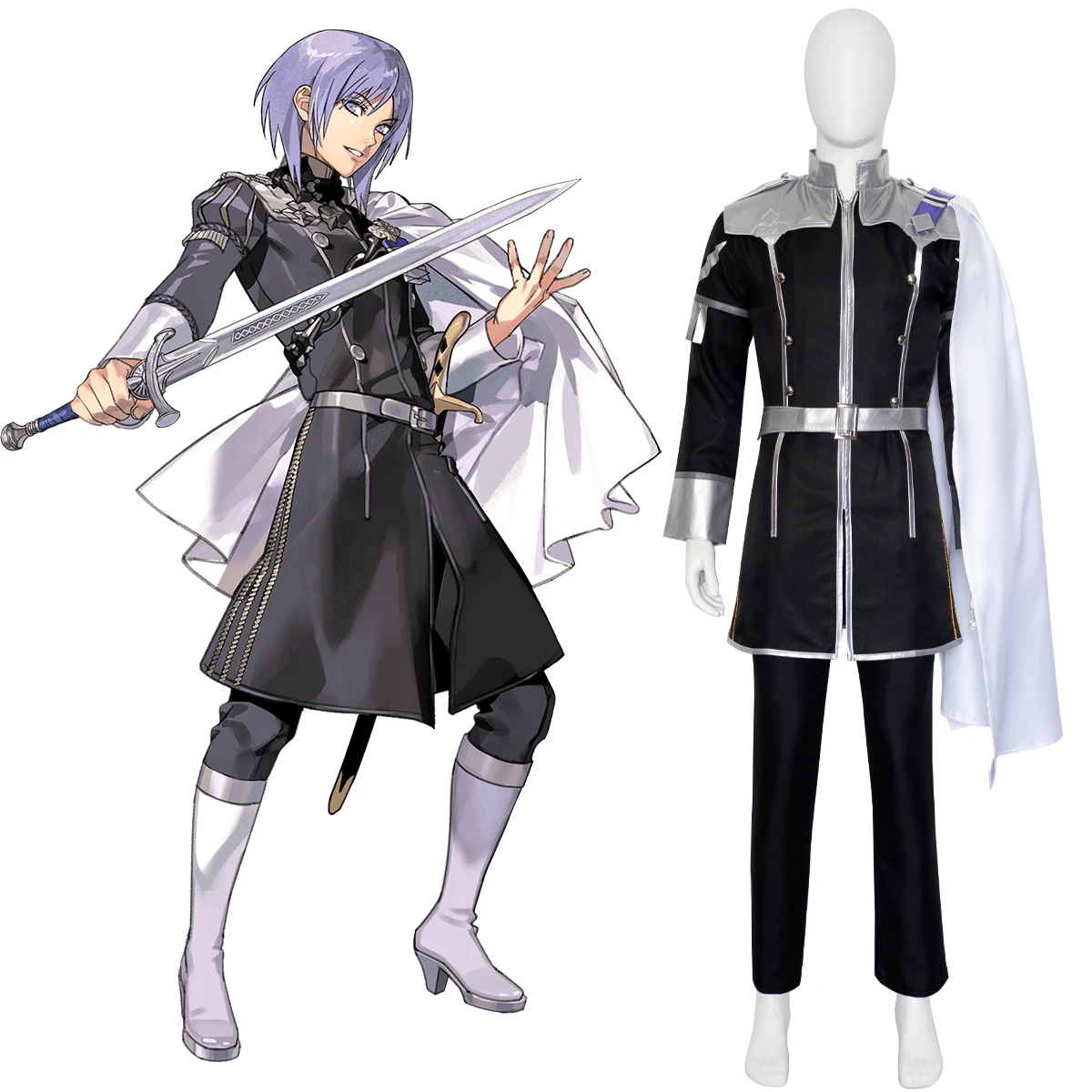 Fire Emblem: Three Houses Cindered Shadows Ashen Wolves Savage Mockingbird Yuri Leclerc Ulysse Leclair Cosplay Costume Uniform
Fire Emblem: Three Houses Cindered Shadows Ashen Wolves Savage Mockingbird Yuri Leclerc Ulysse Leclair Cosplay Costume Uniform