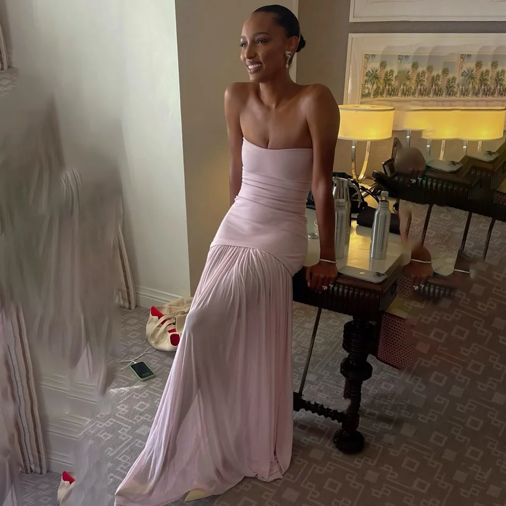 Elegant International Style High-end Prom Dress Summer Strapless Sleeveless Backless Long Evening Gown
Elegant International Style High-end Prom Dress Summer Strapless Sleeveless Backless Long Evening Gown