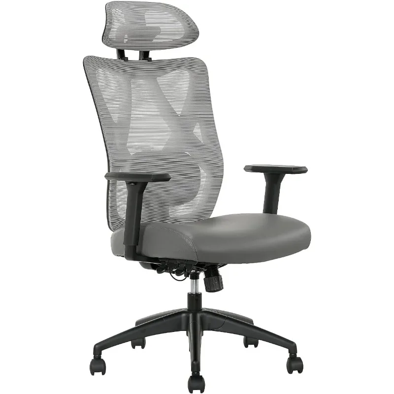 Ergonomic Mesh High-Back Office Chair Vegan Leather Swivel Tilt Adjustable Headrest Lumbar Support, Customized
Ergonomic Mesh High-Back Office Chair Vegan Leather Swivel Tilt Adjustable Headrest Lumbar Support, Customized
