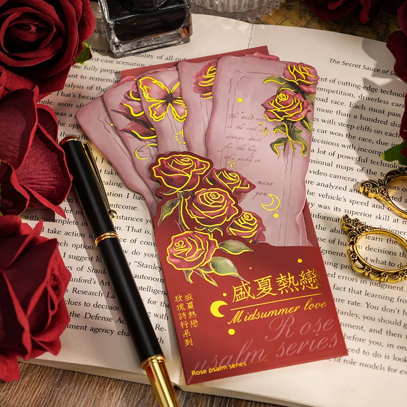 Paper Bookmarks 5pcs/Set Romantic Rose Book Accessories Aesthetic Gift Reading Marks Creative Book Page Folder School Supplies
Paper Bookmarks 5pcs/Set Romantic Rose Book Accessories Aesthetic Gift Reading Marks Creative Book Page Folder School Supplies