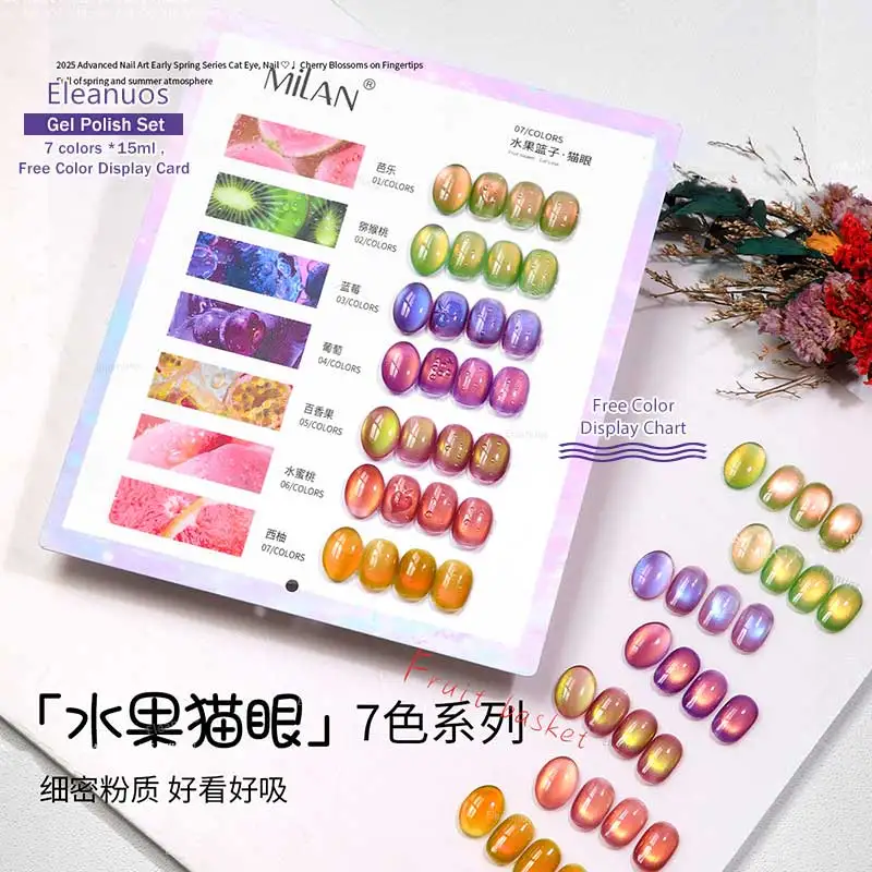 Eleanuos 7 Colors Spring Hot Selling Fruit Cat Eye Gel Nail Polish 2025 New Whitening Guava Glass Beads Nail Polish Green Nails
Eleanuos 7 Colors Spring Hot Selling Fruit Cat Eye Gel Nail Polish 2025 New Whitening Guava Glass Beads Nail Polish Green Nails