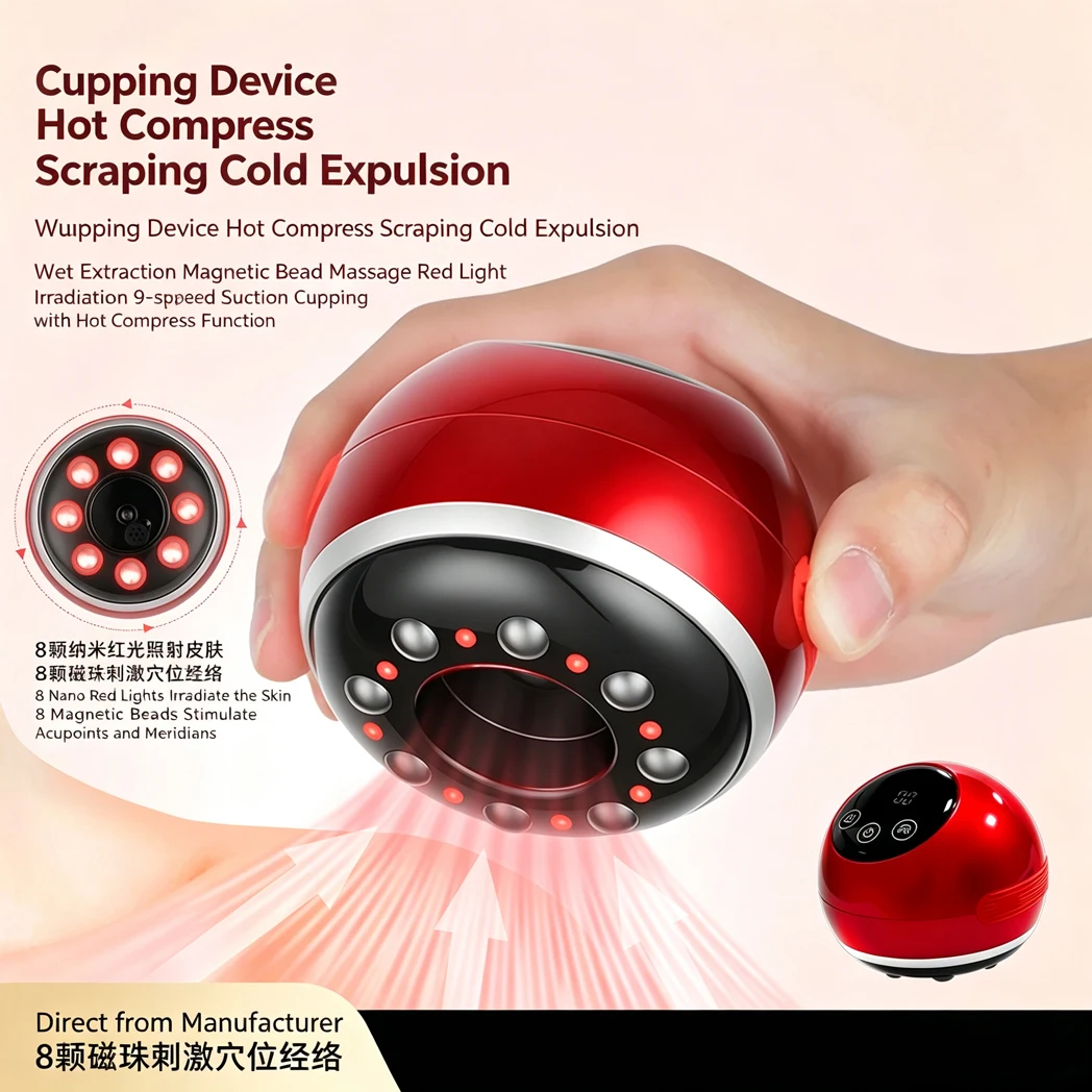 Electric Cupping Instrument Household Intelligent Smart Scraping Instrument Red Light Scrap Device
Electric Cupping Instrument Household Intelligent Smart Scraping Instrument Red Light Scrap Device