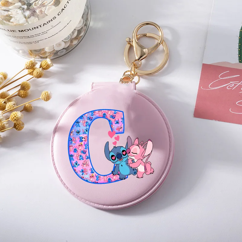 Stitch Angel Mirrors Keychains Disney Anime Letter A-Z Hand Mirror Car Key Ring Women Travel Vanity Makeup Accessory Girls Gift
Stitch Angel Mirrors Keychains Disney Anime Letter A-Z Hand Mirror Car Key Ring Women Travel Vanity Makeup Accessory Girls Gift