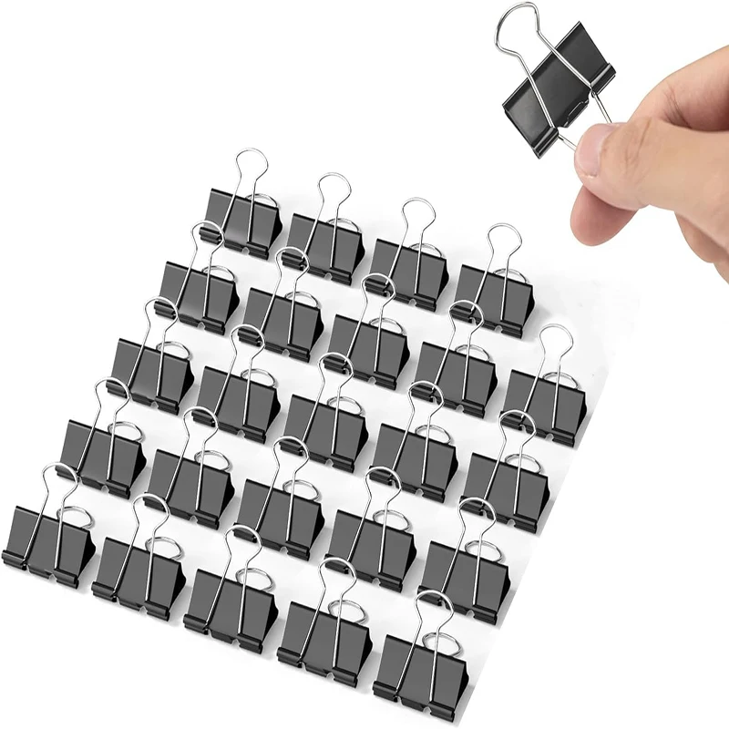 50pcs Foldback Clips Multi-Purpose Paper Clips Metal Binder Clip Office Clip Black15mm for Paperwork Office Home Kitchen snack
50pcs Foldback Clips Multi-Purpose Paper Clips Metal Binder Clip Office Clip Black15mm for Paperwork Office Home Kitchen snack