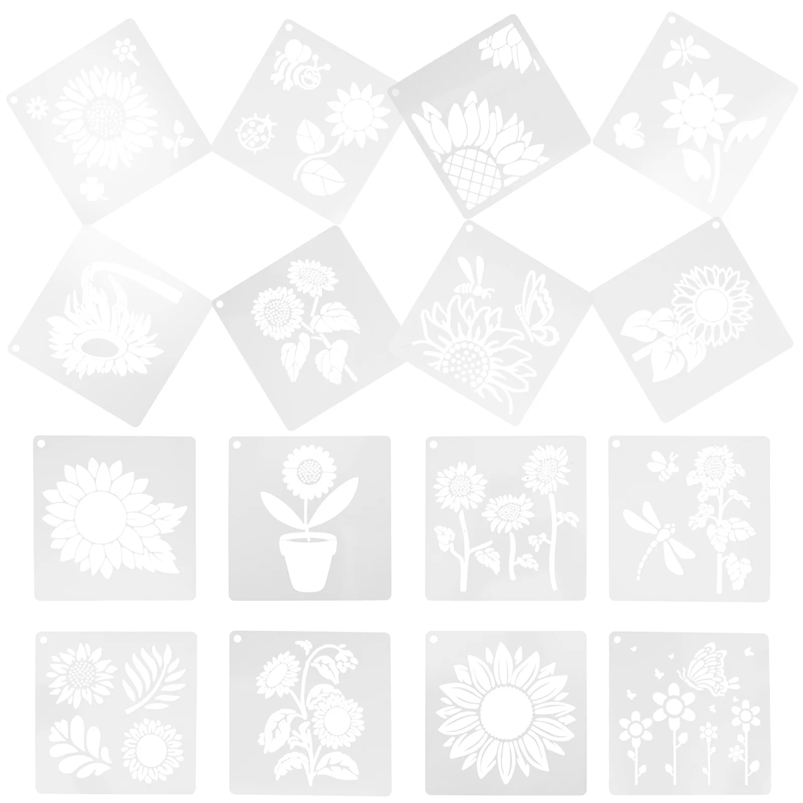 16 Sunflower 15x15cm Templates Reusable Floral Decor Wood Fabric Glass Stencils For Painting On Walls Canvas Walls Craft
16 Sunflower 15x15cm Templates Reusable Floral Decor Wood Fabric Glass Stencils For Painting On Walls Canvas Walls Craft