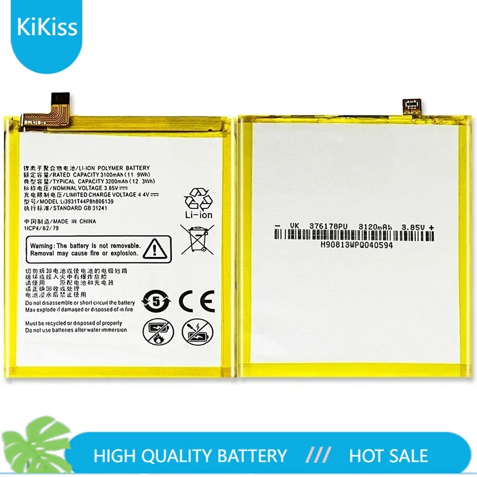 Аккумулятор Li3931T44P8h806139 на 3200 мАч для ZTE Blade V9 V10/V9Vita V10Vita/A7 Vita/A4/A5 2020/A7 2019
Аккумулятор Li3931T44P8h806139 на 3200 мАч для ZTE Blade V9 V10/V9Vita V10Vita/A7 Vita/A4/A5 2020/A7 2019