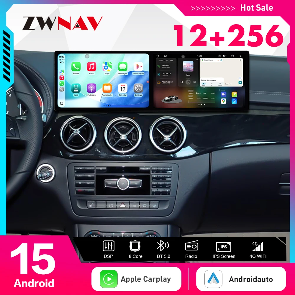 Автомобильный радиоприемник Carplay 18,2-дюймовый сенсорный экран для Benz B (W246) 2011-2014 NBT4.5 Android 15, GPS-навигатор, мультимедийный плеер, головное устройство
Автомобильный радиоприемник Carplay 18,2-дюймовый сенсорный экран для Benz B (W246) 2011-2014 NBT4.5 Android 15, GPS-навигатор, мультимедийный плеер, головное устройство