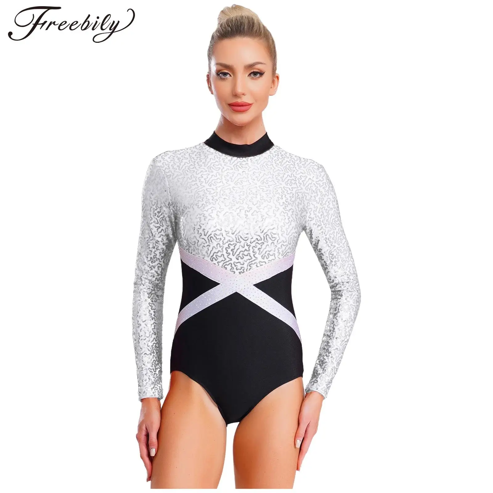 Женский купальник для балета и танцев, гимнастический танцевальный купальник с блестками, купальник с длинными рукавами, костюм для фигурного катания
Женский купальник для балета и танцев, гимнастический танцевальный купальник с блестками, купальник с длинными рукавами, костюм для фигурного катания