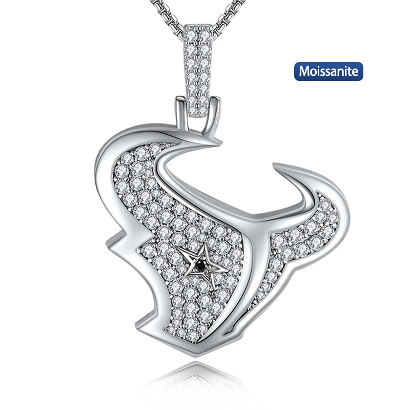S925 Silver Moissanite Bullhead Hip Hop Pendant 0.1CT Certified Hip Hop Style Jewelry Personalized rings Valentine's Day Gift
S925 Silver Moissanite Bullhead Hip Hop Pendant 0.1CT Certified Hip Hop Style Jewelry Personalized rings Valentine's Day Gift