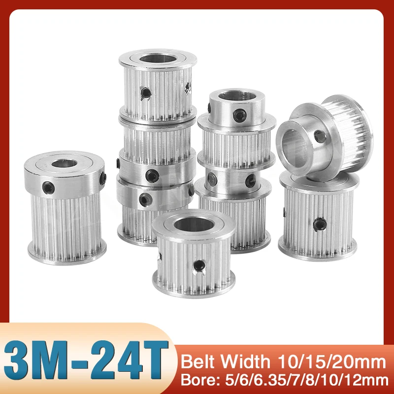 24 Teeth HTD 3M Timing Pulley AF BF K Type Bore 5/6/6.35/7/8/10/12mm for 10/15/20mm Width Belt Used In Linear Pulley 24Tooth 24T
24 Teeth HTD 3M Timing Pulley AF BF K Type Bore 5/6/6.35/7/8/10/12mm for 10/15/20mm Width Belt Used In Linear Pulley 24Tooth 24T