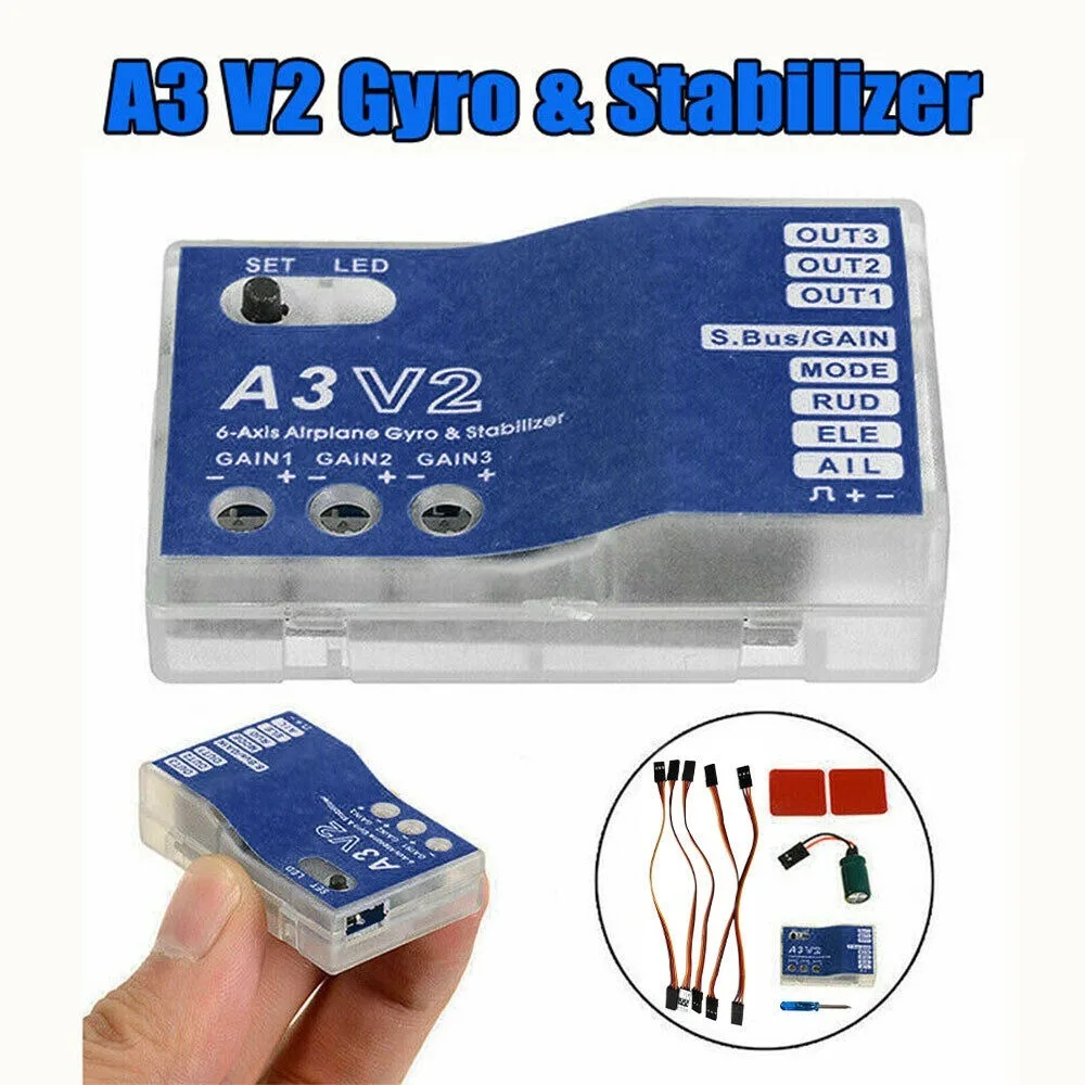 New A3 V2 Flight Controller 3-Axis Lightweight RC Airplane Stabilizer Low-Noise Gyro Stabilizer for RC Model Aircraft
New A3 V2 Flight Controller 3-Axis Lightweight RC Airplane Stabilizer Low-Noise Gyro Stabilizer for RC Model Aircraft