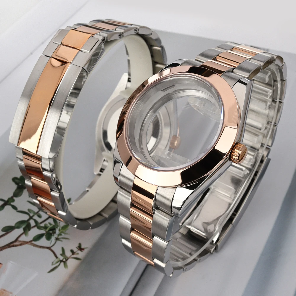 36mm/39mm Sliver Rose Gold Watch Case Bracelet Bevel Bezel Sapphire For Air King NH35 NH34 NH36 NH38 Miyota8215 28.5mmDial Parts
36mm/39mm Sliver Rose Gold Watch Case Bracelet Bevel Bezel Sapphire For Air King NH35 NH34 NH36 NH38 Miyota8215 28.5mmDial Parts