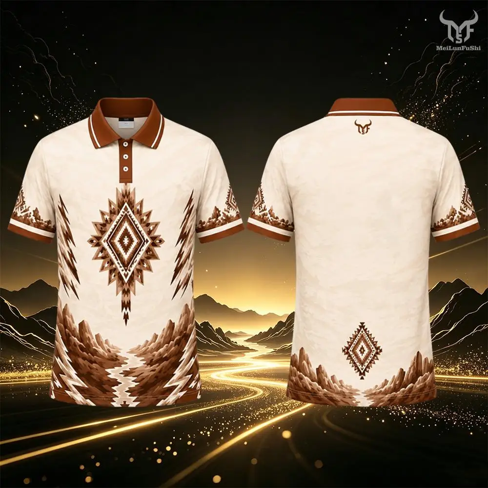 Men Western Mountain Ethnic Style Printed Polo Shirt Fashion Retro Geometric Graphic Short Sleeve Casual Button Lapel Golf Tops
Men Western Mountain Ethnic Style Printed Polo Shirt Fashion Retro Geometric Graphic Short Sleeve Casual Button Lapel Golf Tops