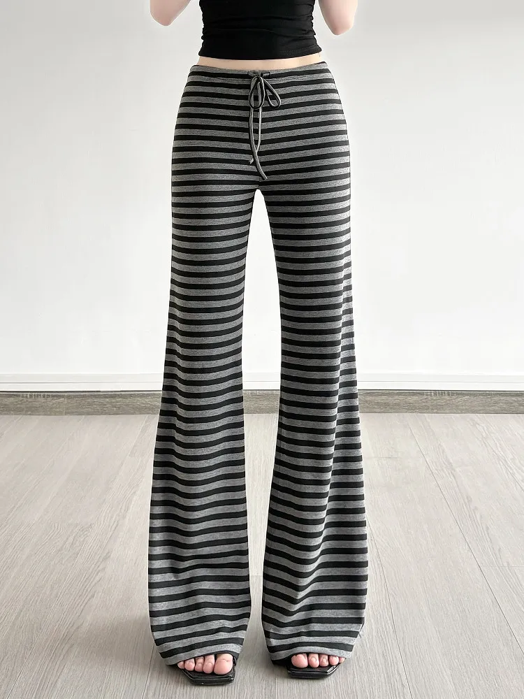 WEEKEEP Casual Pants Women's Knitted Belted Slim Fit Striped Long Trousers Street Style Versatile Simple Fashion Micro Flared
WEEKEEP Casual Pants Women's Knitted Belted Slim Fit Striped Long Trousers Street Style Versatile Simple Fashion Micro Flared