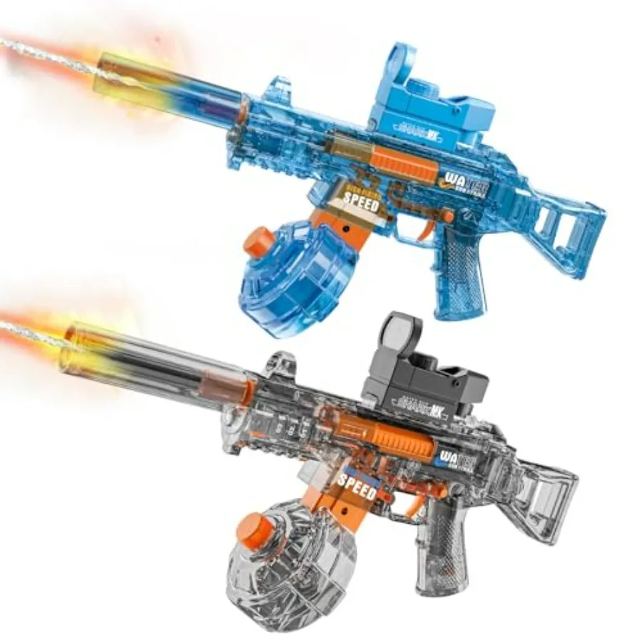 Electric Water Gun for Adults,2 pack Automatic Squirt Watergun pistol with Water spray sound and LED Light, Summer Outdoor Pool
Electric Water Gun for Adults,2 pack Automatic Squirt Watergun pistol with Water spray sound and LED Light, Summer Outdoor Pool