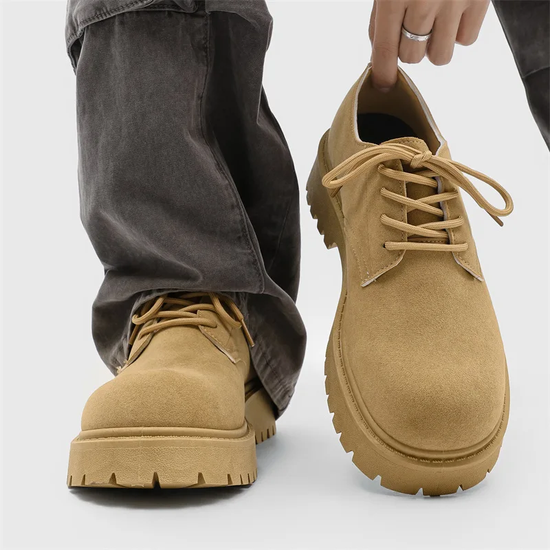 Men's Casual Work Thick-soled Loafers Height Increasing Lace Up Suede Vulcanized Shoes
Men's Casual Work Thick-soled Loafers Height Increasing Lace Up Suede Vulcanized Shoes