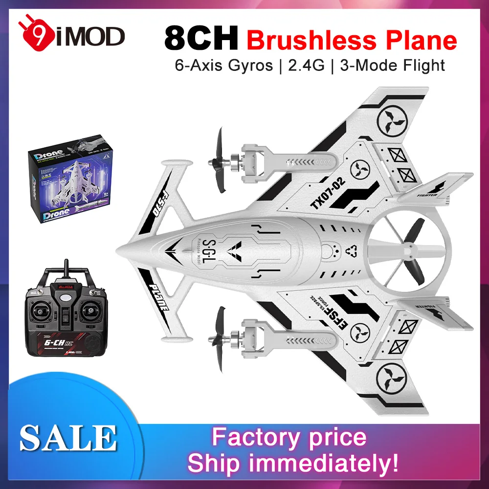 9IMOD RC Самолет SG-F35 Пилотажный истребитель 8 каналов Материал EPP 6-осевой гироскоп 2,4G 3-режимный полет 200M 2 скорости Бесщеточный планер
9IMOD RC Самолет SG-F35 Пилотажный истребитель 8 каналов Материал EPP 6-осевой гироскоп 2,4G 3-режимный полет 200M 2 скорости Бесщеточный планер
