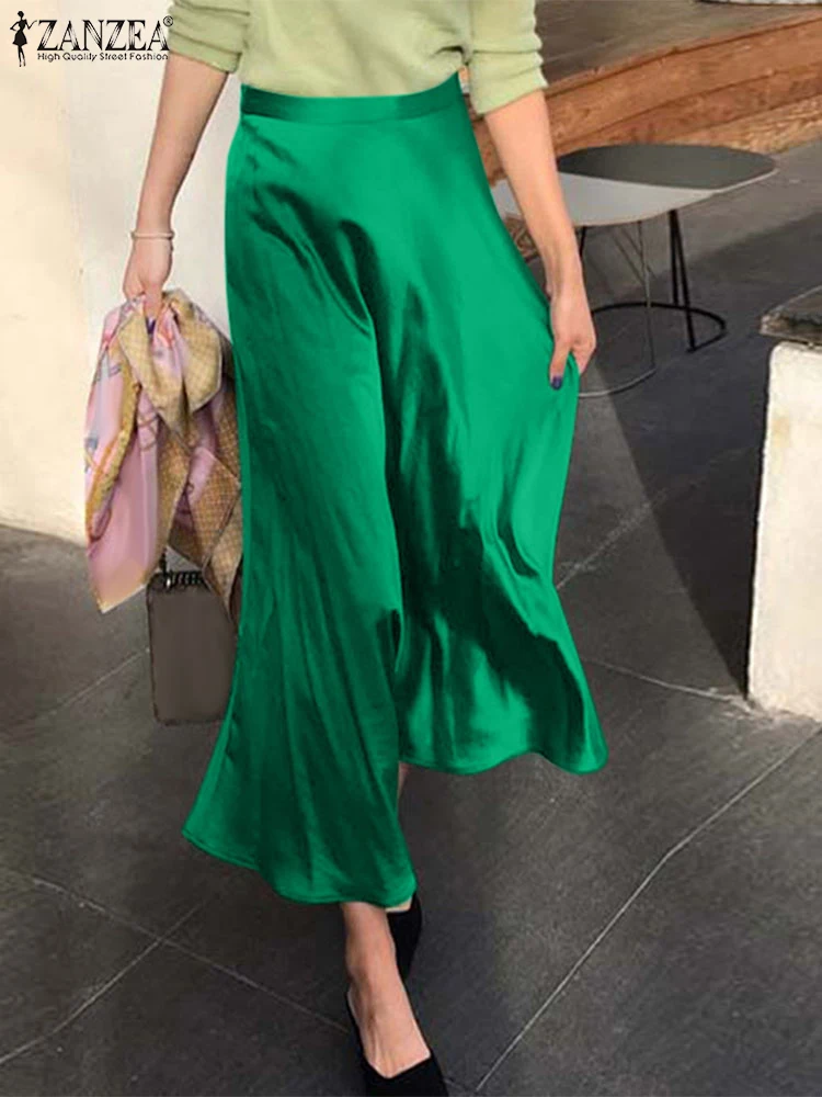 ZANZEA 2025 Fashion Casual A-line Swing Jupes High Waist Women's Loose Elegant Maxi Skirts Satin Solid Color Party Faldas Mujer
ZANZEA 2025 Fashion Casual A-line Swing Jupes High Waist Women's Loose Elegant Maxi Skirts Satin Solid Color Party Faldas Mujer