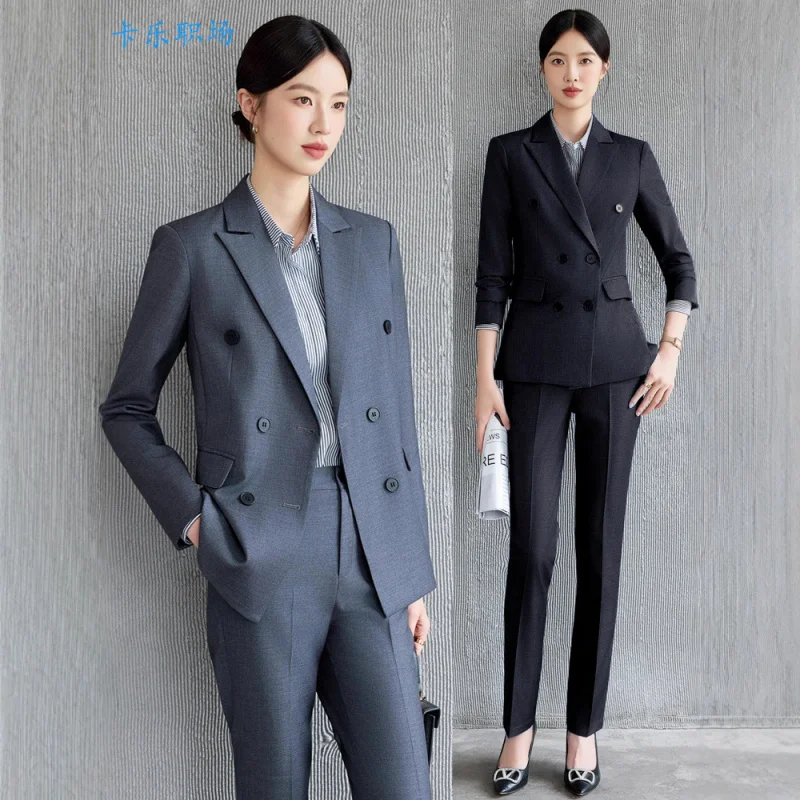 Серый женский костюм, комплект2025, весна и осень, новый профессиональный наряд, менеджер отдел продаж, официальная одежда, элегантная рабочая куртка
Серый женский костюм, комплект2025, весна и осень, новый профессиональный наряд, менеджер отдел продаж, официальная одежда, элегантная рабочая куртка