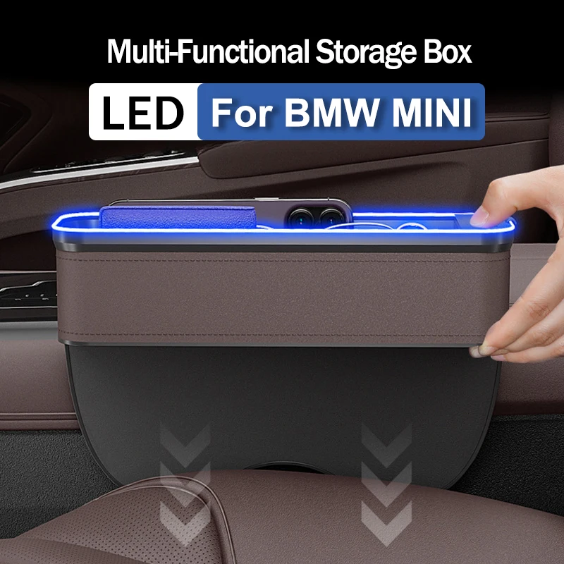For BMW MINI Cooper Clubman Countryman R56 R57 R58 R60 Storage Box With 2 USB Charger Colorful LED Seat Organizer
For BMW MINI Cooper Clubman Countryman R56 R57 R58 R60 Storage Box With 2 USB Charger Colorful LED Seat Organizer