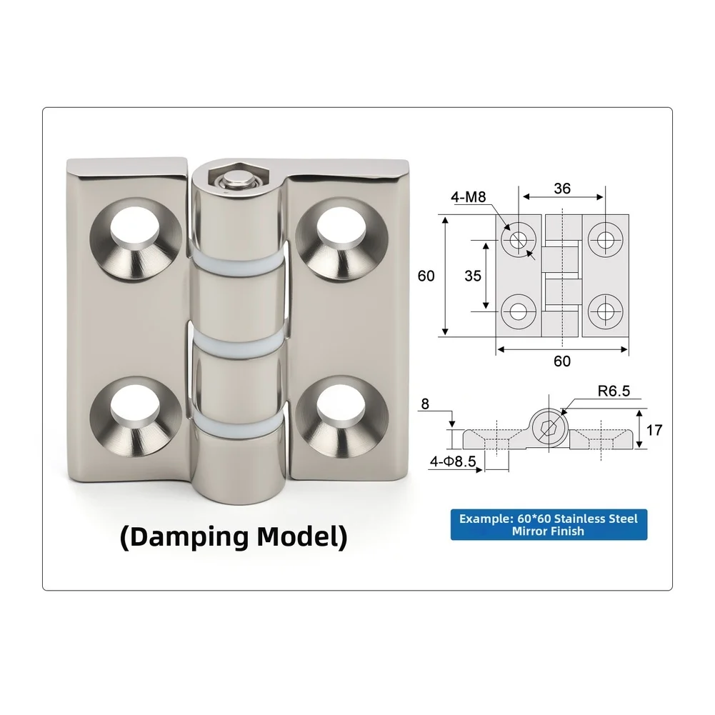 304 Stainless Steel Heavy Load Hinge 180 Deg Cabinet Door Hardware for Electrical Enclosures Polished Brushed Finish
304 Stainless Steel Heavy Load Hinge 180 Deg Cabinet Door Hardware for Electrical Enclosures Polished Brushed Finish