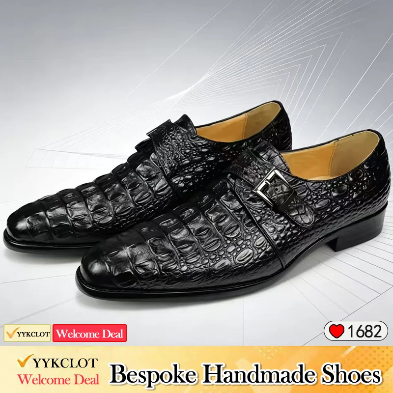 Italian luxury men's leather shoes, black wine colored crocodile pattern buckle, casual formal Oxford shoes, men's Munk shoes
Italian luxury men's leather shoes, black wine colored crocodile pattern buckle, casual formal Oxford shoes, men's Munk shoes