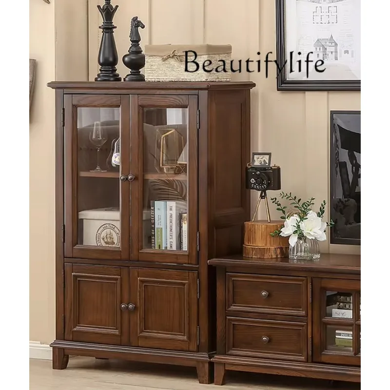 American Retro Solid Wood Double Door Low Side Cabinet Modern Simple Home Living Room Ash Wine Cabinet
American Retro Solid Wood Double Door Low Side Cabinet Modern Simple Home Living Room Ash Wine Cabinet