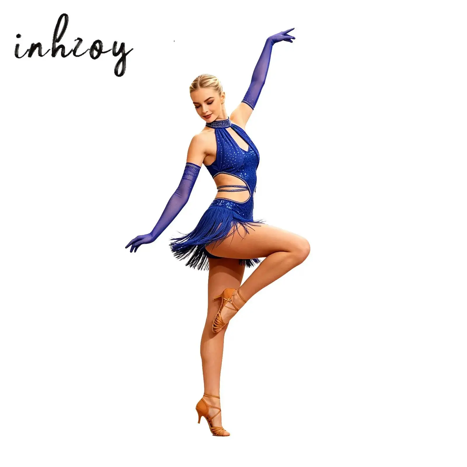Women Shiny Rhinestone Tassels Latin Dance Leotard Dress Figure Skating Tango Cha-cha Ballroom Samba Rumba Competition Bodysuit
Women Shiny Rhinestone Tassels Latin Dance Leotard Dress Figure Skating Tango Cha-cha Ballroom Samba Rumba Competition Bodysuit