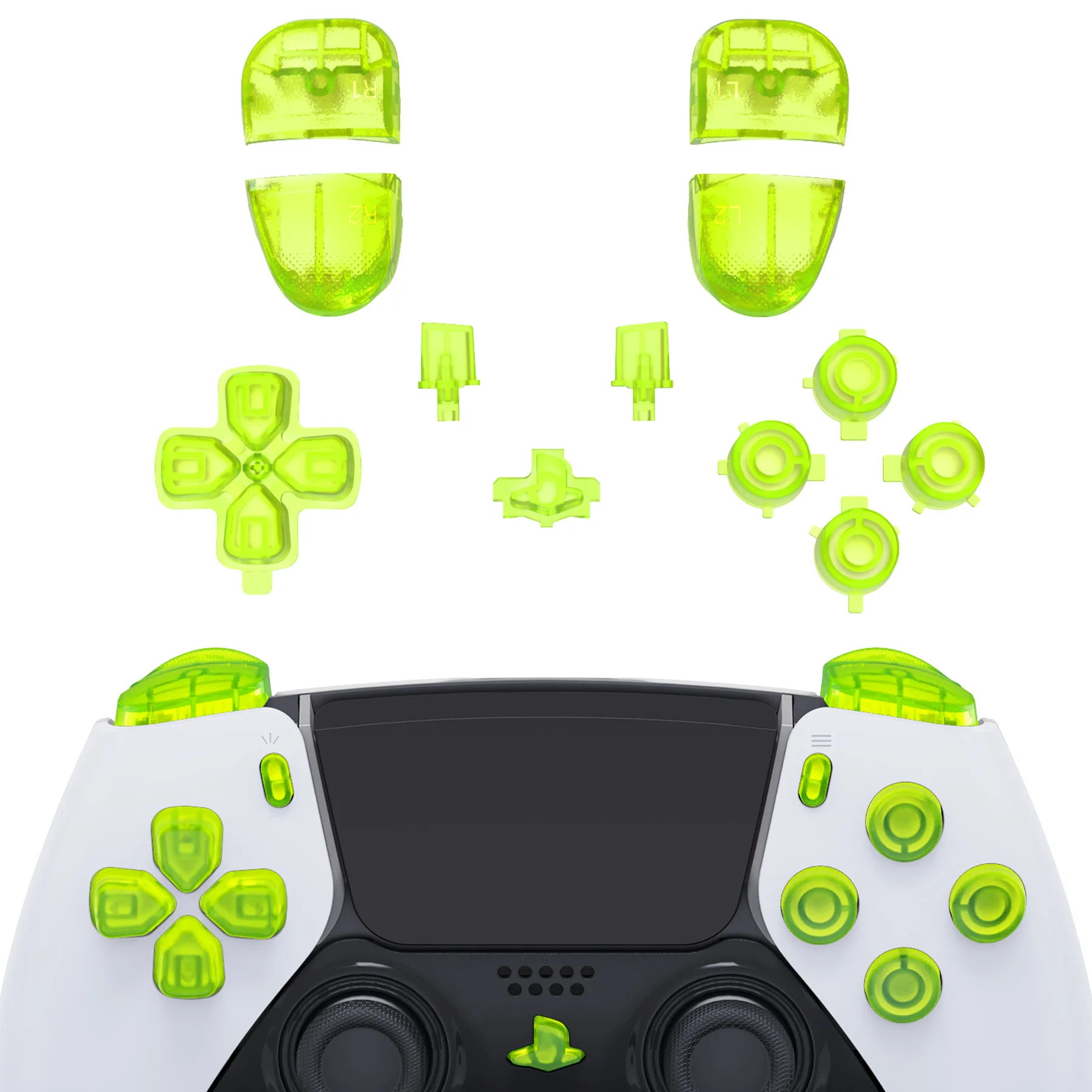 eXtremeRate Replacement Full Set Buttons for ps5 Edge Controller - Clear Lime Green
eXtremeRate Replacement Full Set Buttons for ps5 Edge Controller - Clear Lime Green