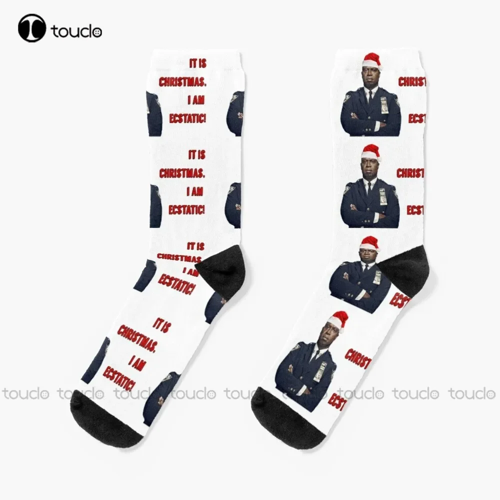 New It Is Christmas, I Am Ecstatic Captain Ray Holt, Brooklyn 99 Socks Boot Socks For Men Personalized Custom Unisex Adult Socks 
New It Is Christmas, I Am Ecstatic Captain Ray Holt, Brooklyn 99 Socks Boot Socks For Men Personalized Custom Unisex Adult Socks