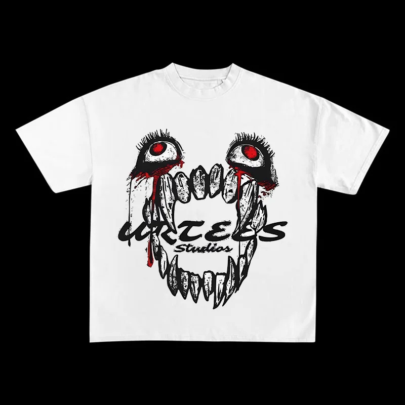 American fashion brand cotton casual oversized street American style teeth short-sleeved T-shirt round neck half-sleeved T-shirt
American fashion brand cotton casual oversized street American style teeth short-sleeved T-shirt round neck half-sleeved T-shirt