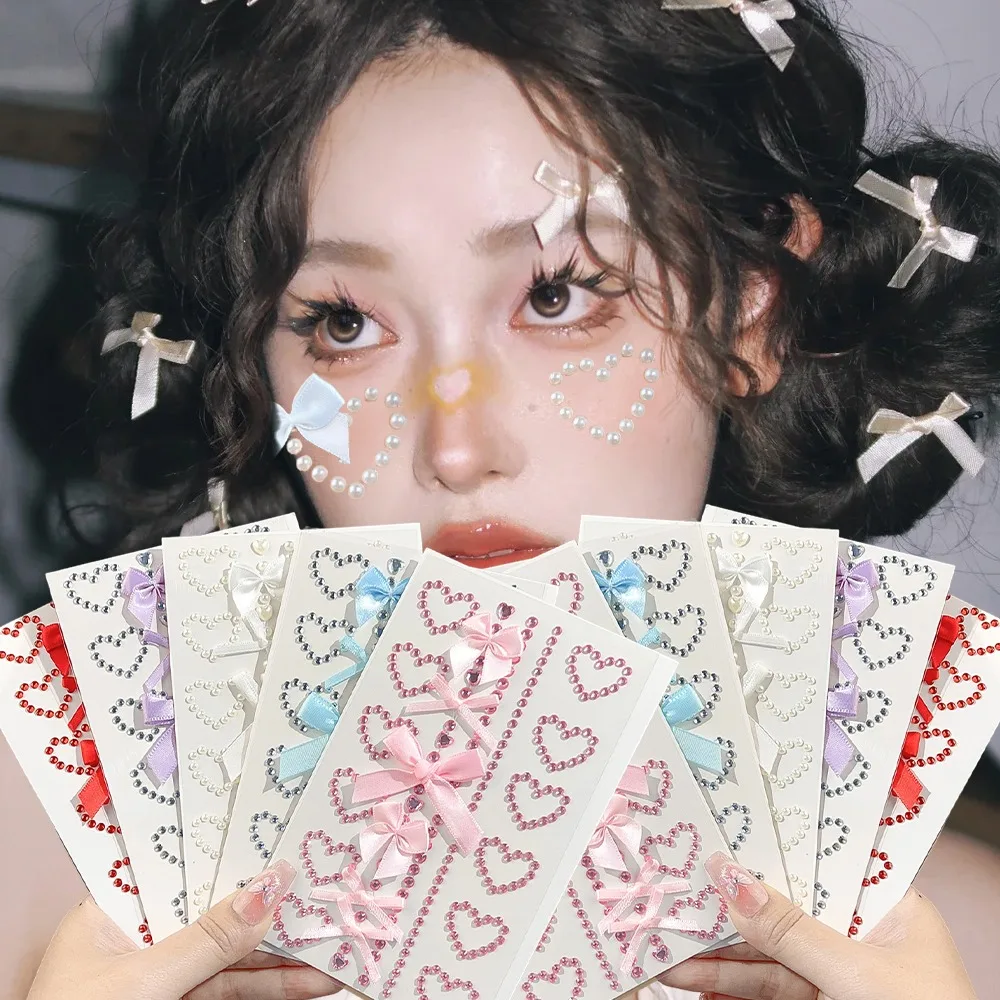 1Pc Rhinestone Ribbon Bow Face Stickers Ballet-style DIY Eyes Face Makeup Sticker Self Adhesive Party Festival Decorate Tool
1Pc Rhinestone Ribbon Bow Face Stickers Ballet-style DIY Eyes Face Makeup Sticker Self Adhesive Party Festival Decorate Tool